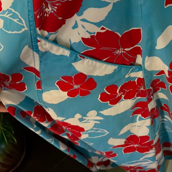 H&M Divided Red White and Blue Tie Halter Dress, Size 12 - Picture 4 of 9